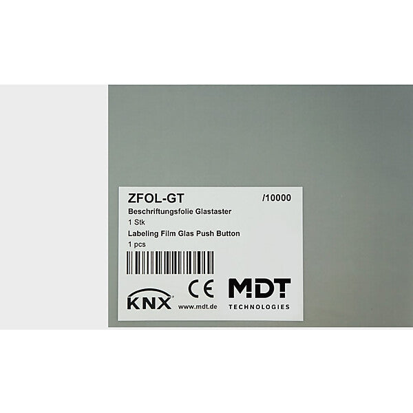 MDT technologies Beschriftungsfolie f.Glastaster Plus ZFOL-GT